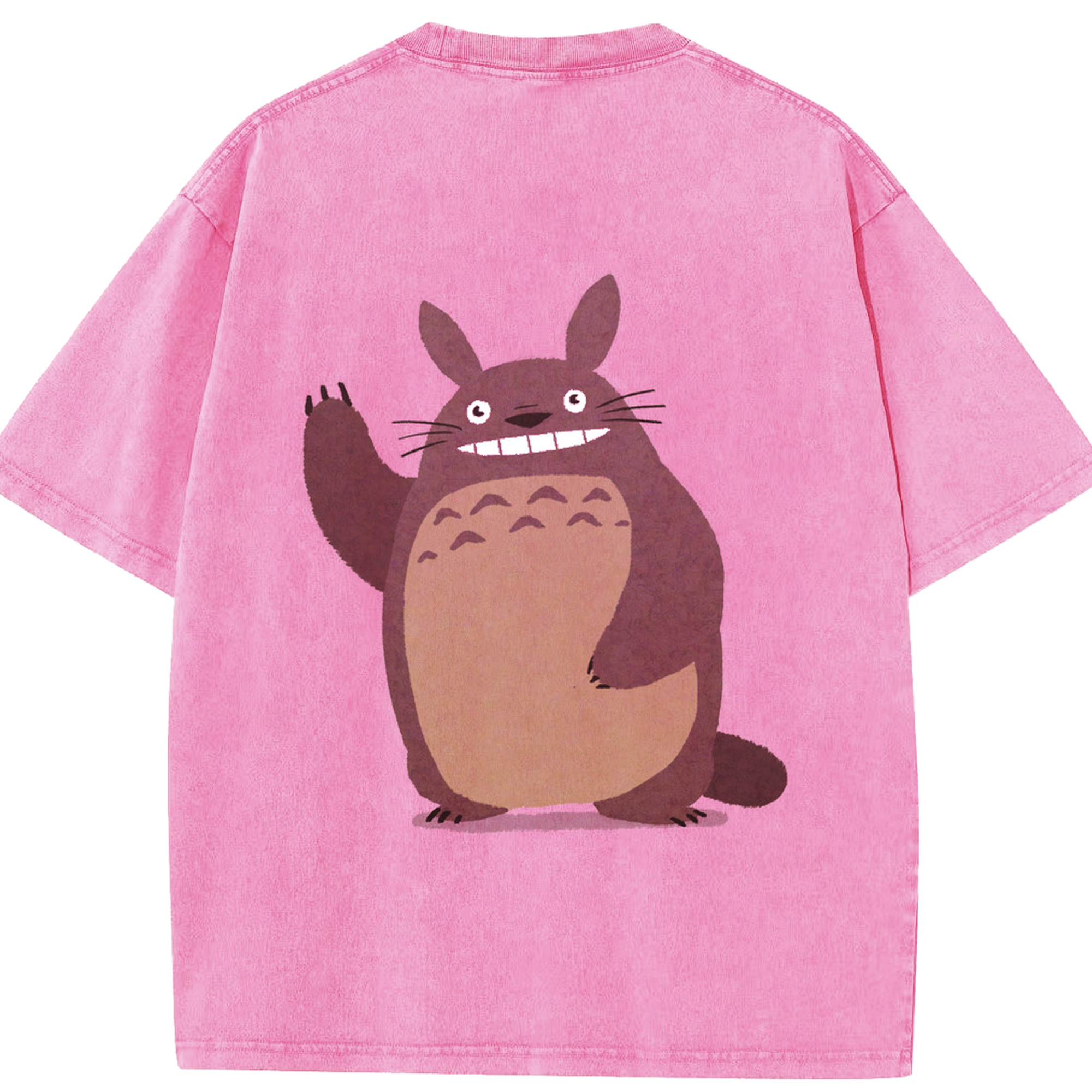 （画像用） となりのトトロ 草壁メイ 草壁サツキ My Neighbor Totoro Satsuki Kusakabe Mei Kusakabe 綿100% ヴィンテージ風 半袖Tシャツ（背面プリント）